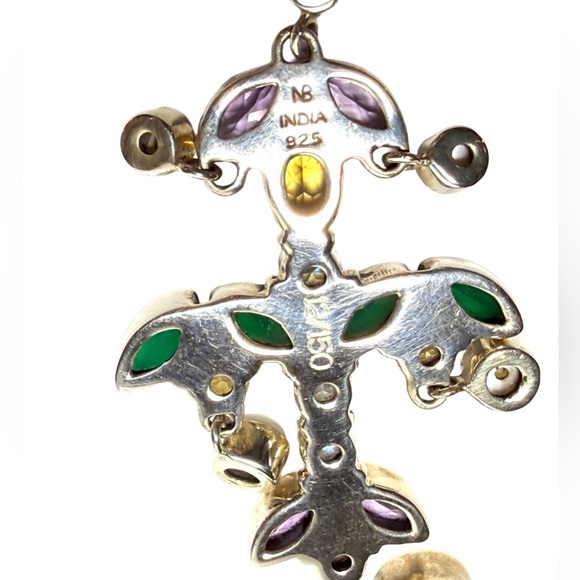 Nikki Butler Green and Purple Gemstone Earrings - Picture 6 of 12